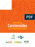 L'analyse Des Carotenoides Des Aliments Biofortifiés