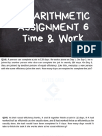 982989arithmetic Assignment 6 - Time & Work
