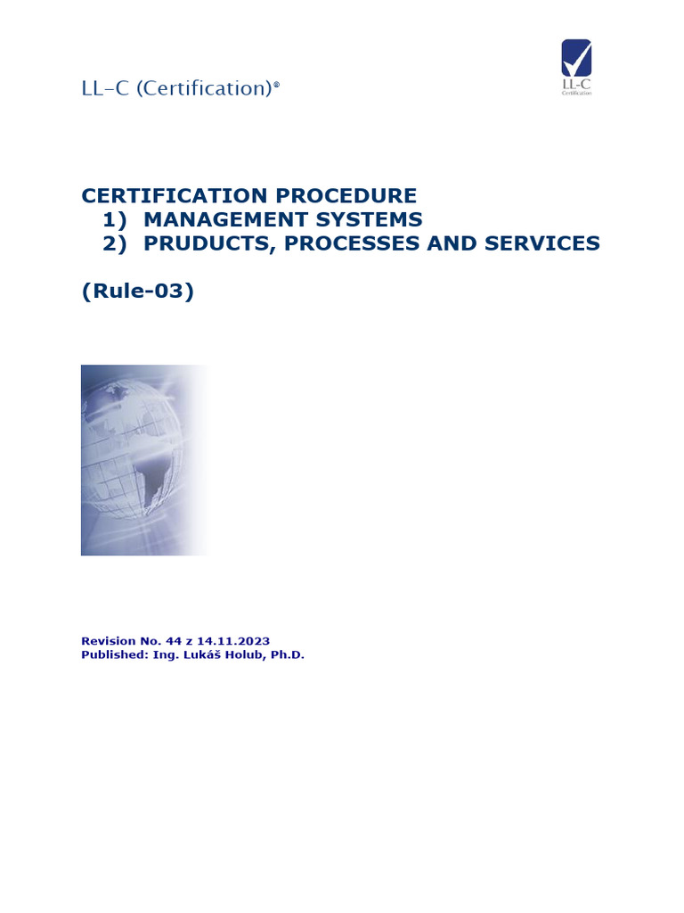 Rule 03 certification procedure en 44 pdf audit certification