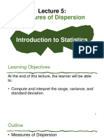 Lecture 05 - Measures of Dispersion