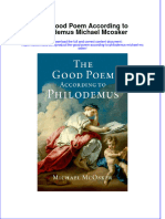 The Good Poem According To Philodemus Michael Mcosker full download chapter