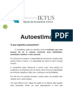 Autoestima Nucleo de Psicanálise Clínica Iktus