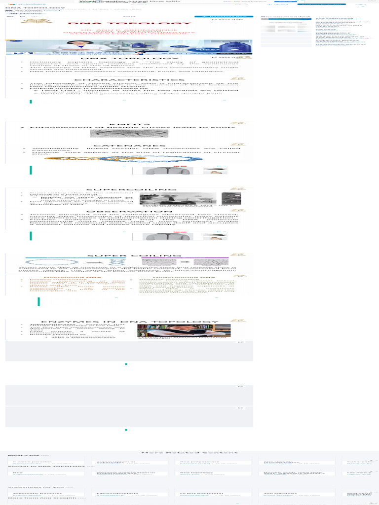 Dna Topology | PDF | Dna | Dna Replication