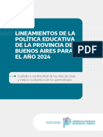 2024 - DGCyE - Lineamientos de La Politica Educativa Pcia Bs As 2024