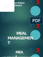 Meal and Menu Management