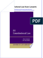 Eu Constitutional Law Koen Lenaerts Full Chapter