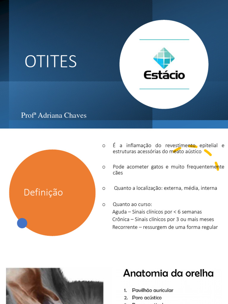Aula 8 - Otites | PDF | Sistema auditivo | Otologia