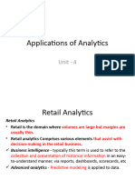 Unit 4 Applications of Analytics
