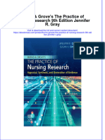 Burns Groves The Practice of Nursing Research 9Th Edition Jennifer R Gray Full Chapter