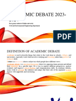 Academic Debate 2023-2024: First Grade Student of Zakho University Civil and Environmental Engineering Department