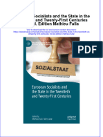 European Socialists and The State in The Twentieth and Twenty First Centuries 1St Ed Edition Mathieu Fulla Full Chapter