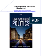 European Union Politics 7Th Edition Micelle Cini Full Chapter