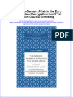 The Greco German Affair in The Euro Crisis Mutual Recognition Lost 1St Edition Claudia Sternberg Full Download Chapter