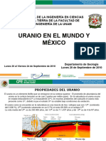 Uranio en El Mundo y Mexico