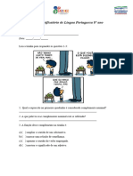 Teste Classificatório de Língua Portuguesa 8 Ok