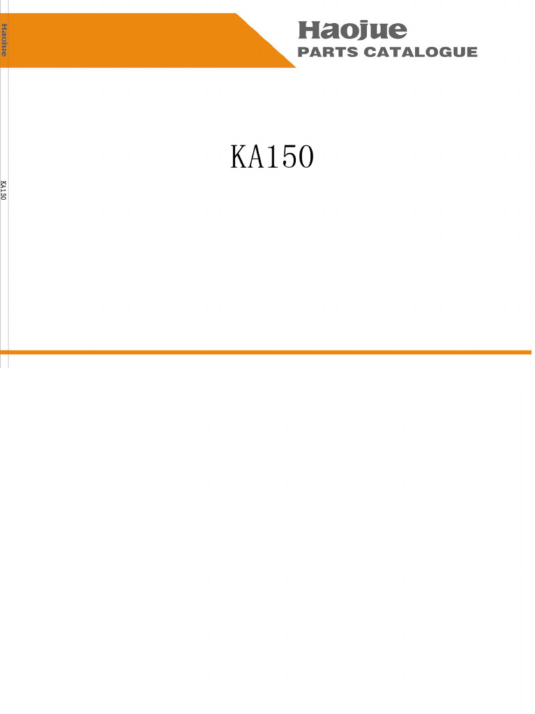 KA150 Spare Parts Catalogue Guide | PDF | Vehicles | Vehicle Technology
