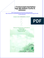 Process Control Instrumentation Technology 8Th Edition Curtis D Johnson download pdf chapter