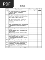 Index: S.N O. Experiment Date Remark S T. Sign