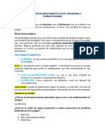 Tema 3 y 4. DISTRIBUCIÓN DE MEDICAMENTOS EN EL ORGANISMO Y FARMACODINAMIA