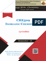 CHE509 Inorganic Chemistry - II