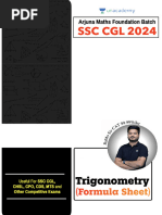 Trigonometry Formula Sheet by RaMo Sir