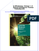 Leadership Wholeness Volume 1 A Model Of Spiritual Intelligence Thomas Thakadipuram full chapter