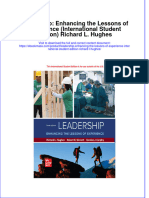 Leadership Enhancing The Lessons of Experience International Student Edition Richard L Hughes Full Chapter