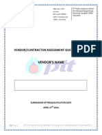 PTT Vendors and Contractor Assessment Questionnaire