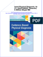 Evidence Based Physical Diagnosis 5E Sep 1 2021_032375483X_Elsevier 5Th Edition Mcgee Md full chapter
