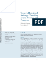 Elisabeth S. Clemens - Toward A Historicized Sociology: Theorizing Events, Processes, and Emergence