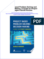 Project Based Problem Solving and Decision Making A Guide For Project Managers Harold Kerzner Download PDF Chapter