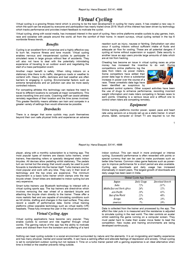 V Cycling | PDF | Virtual Reality