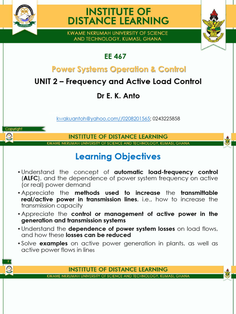 Active Load-Frequency Control in Power Systems | PDF | Electrical ...
