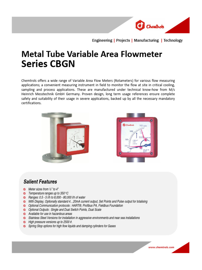 CIL Rotameters CBGN 2016 | PDF | Buoyancy | Flow Measurement
