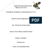 Entorno de Las Organizaciones - Unidad 3, Actividad 1