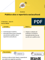 ORATÓRIA - Aula 14 - Público-alvo e repertório sociocultural