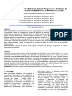 Estudo de Caso da Pósgraduação de Ciência de dados e saúde digital da Universidade Federal de Pernambuco