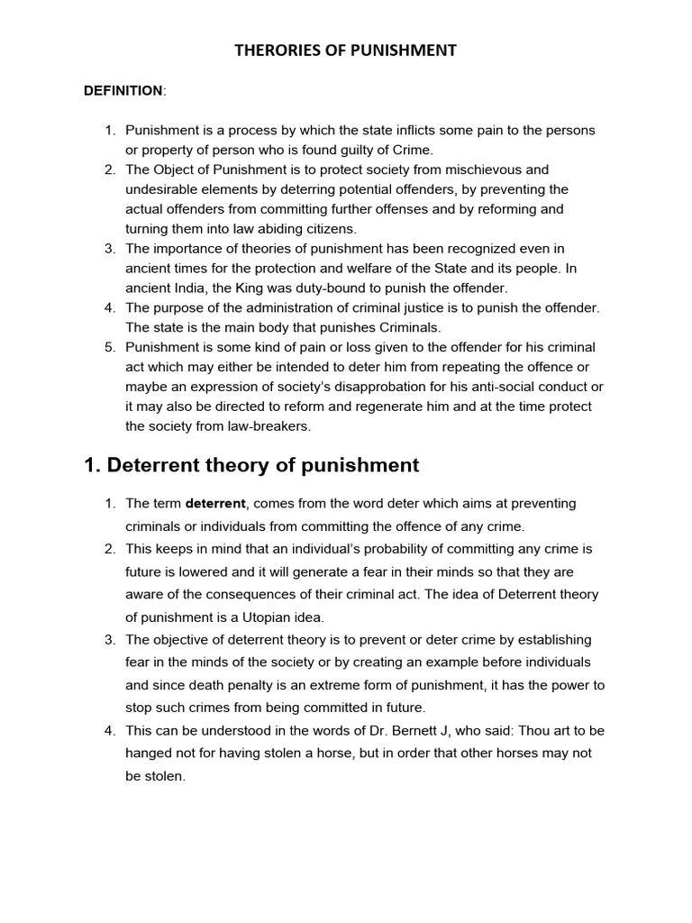WHAT ARE THE THEORIES OF PUNISHMENT visual data 8