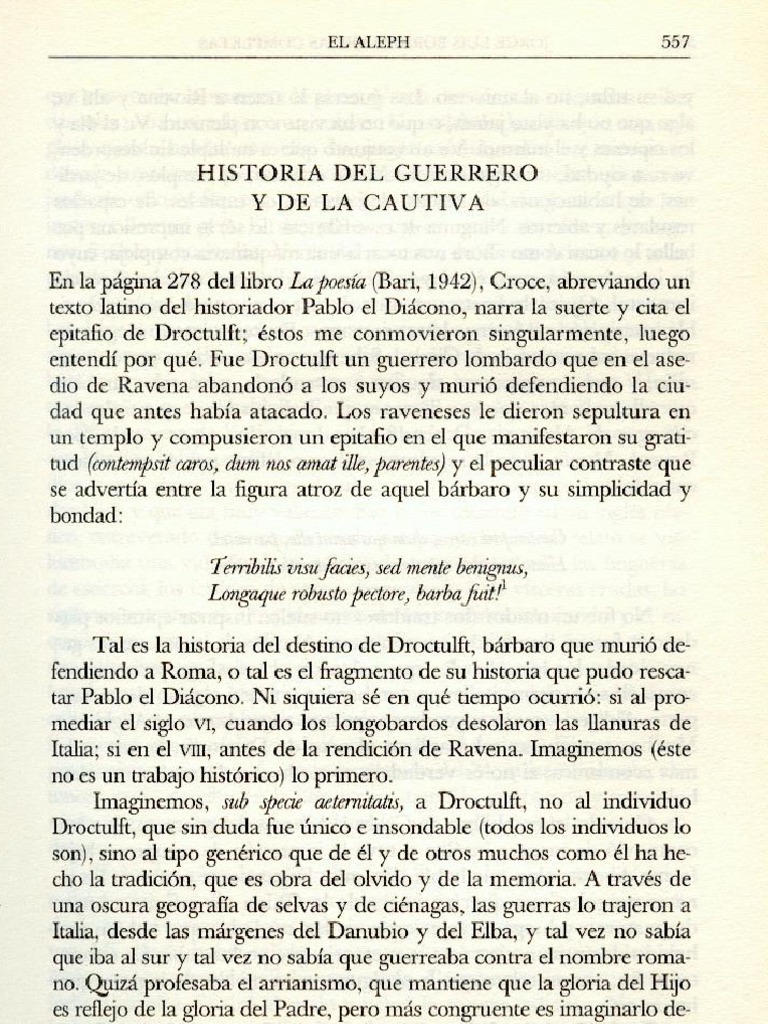 20 Historia Del Guerrero y La Cautiva (El Aleph 1949) PDF