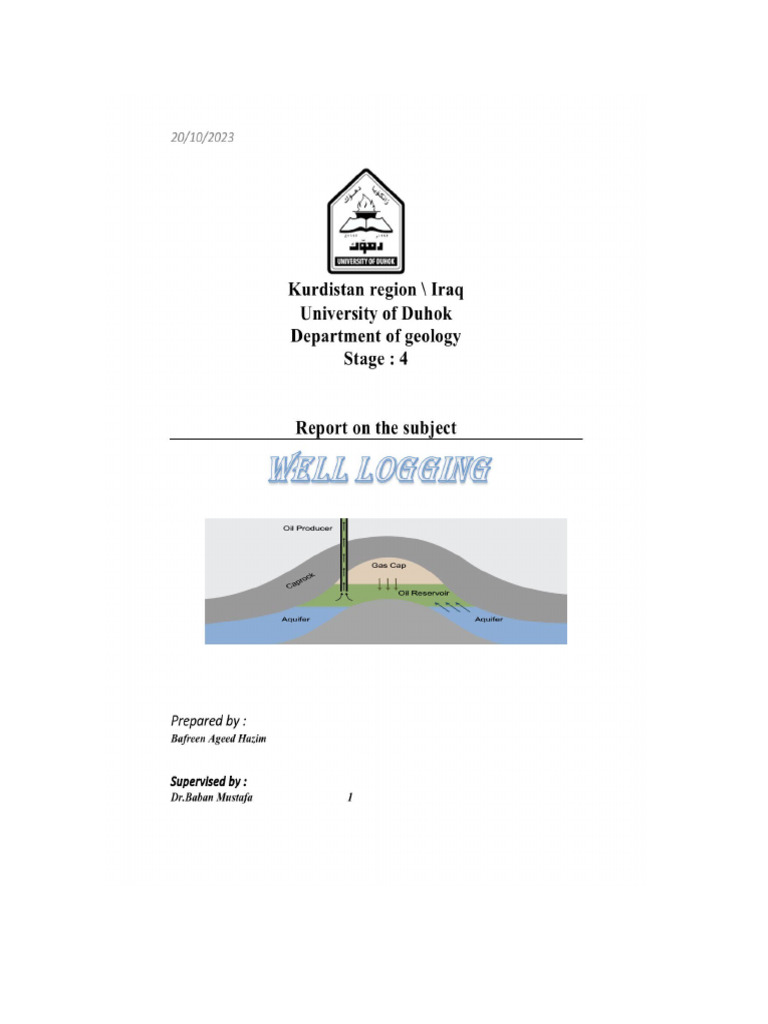 Wel Login Copy | PDF | Oil Well | Materials