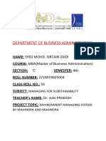 Management For Substainability