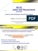 Lecture 7 - Static and Dynamic Characteristics of Signals