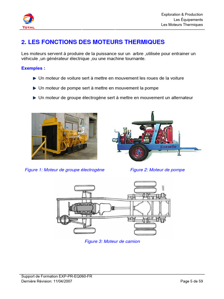 Types de moteurs thermiques expliqués PDF Piston Turbine à gaz — free download