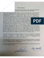 Carta Póstuma de Juan Carlos Montenegro.