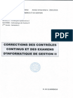 S3-Info de gestion II-Plolycopié-Correction CC et Exam