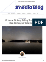 10 Nama Bintang Paling Terang Dan Rasi Bintang Di Tata Surya