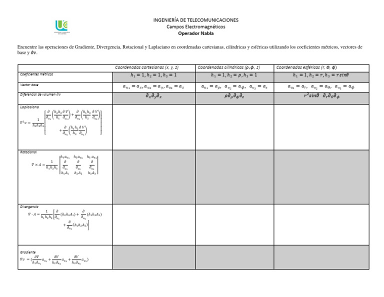 Taller Operador Nabla | PDF