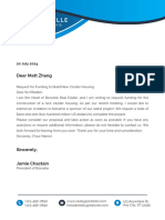 Blue and White Real Estate Letterhead