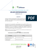 Adenda 01 Convocatoria 110-Mujer Emprendedora