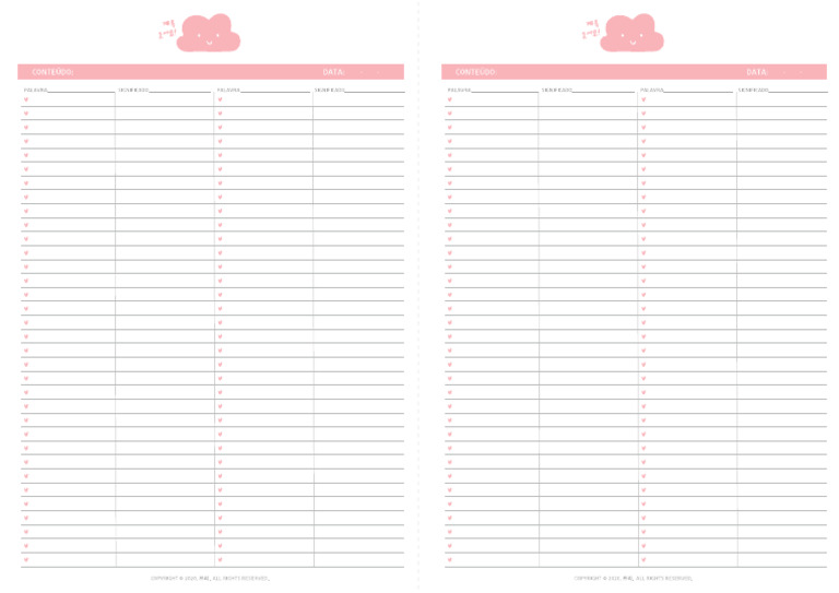 A5 Lista Vocabulario Rosa | PDF